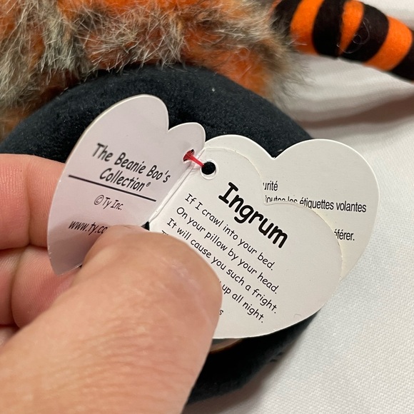 Ty Beanie Boos - INGRUM the Halloween Spider (6 Inch) Plush Toy 2022 w Hang Tag - Picture 8 of 9